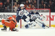 Winnipeg Jets lose 4-1 to the Anaheim Ducks in NHL action