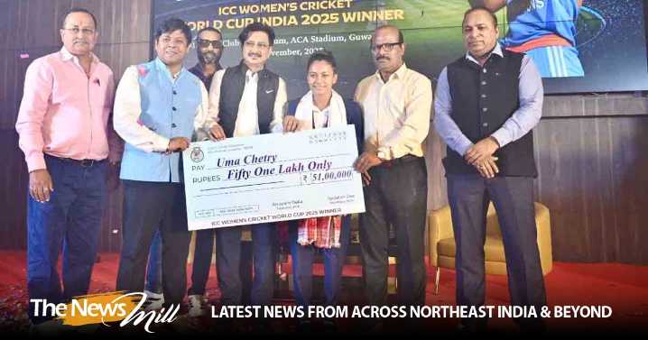 ACA felicitates Uma Chetry with Rs 51 lakh for historic World Cup triumph