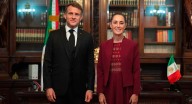 Claudia Sheinbaum recibe a Emmanuel Macron en Palacio Nacional para fortalecer cooperación México