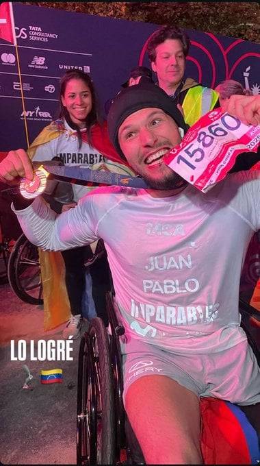 Juan Pablo Dos Santos, paratleta venezolano finalizó Maratón de Nueva York tras 15 horas