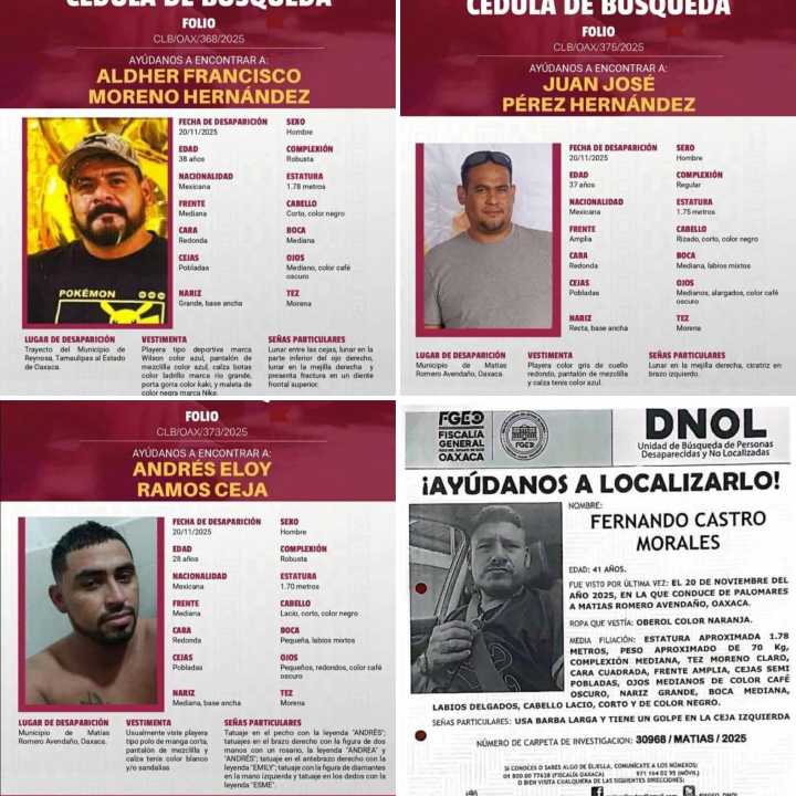 Desaparecen cuatro traileros tamaulipecos en el Istmo de Oaxaca; familias temen lo peor