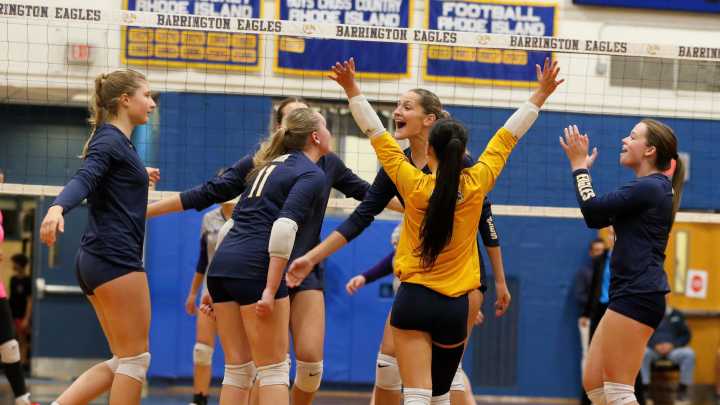 Photos of Barrington and Mt. Hope girls volleyball semifinals