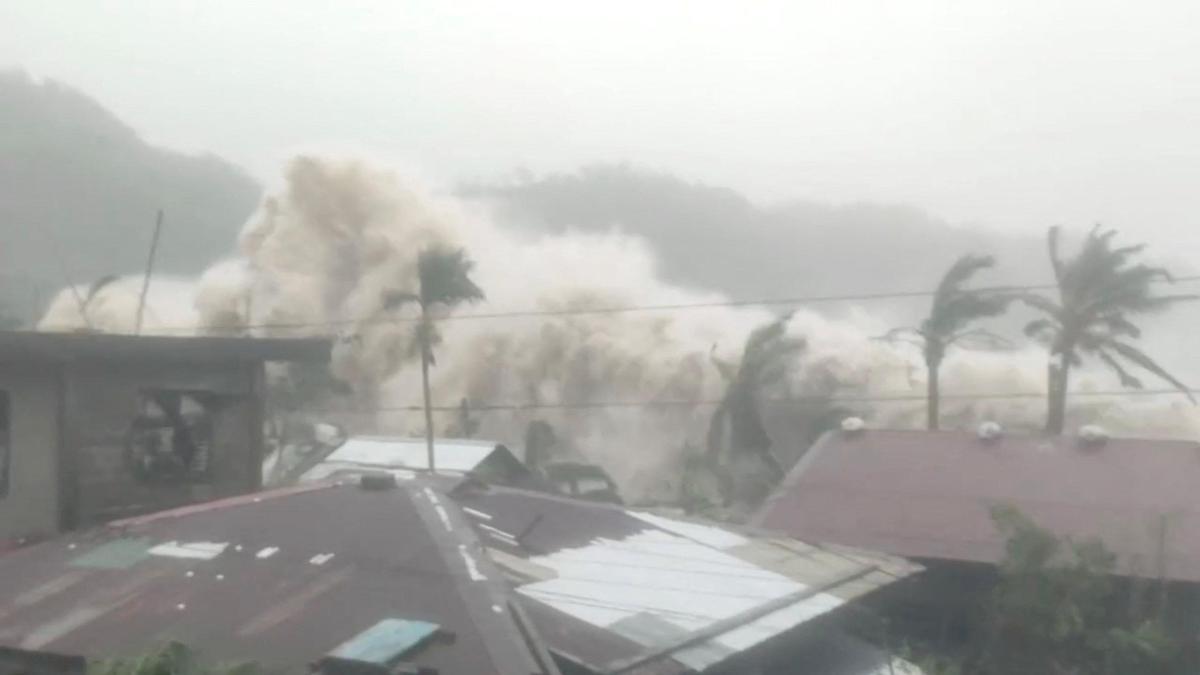 At least two dead, one million evacuated as Typhoon Fung-wong slams into the Philippines