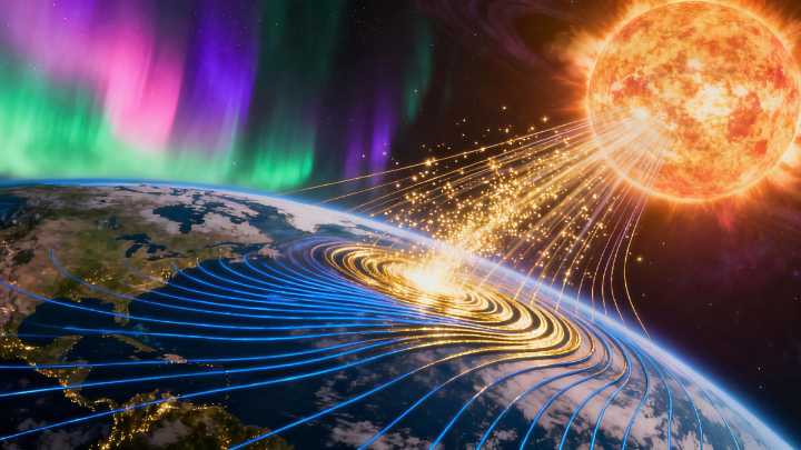 Una "severa" tormenta solar golpea hoy el campo magnético de la Tierra