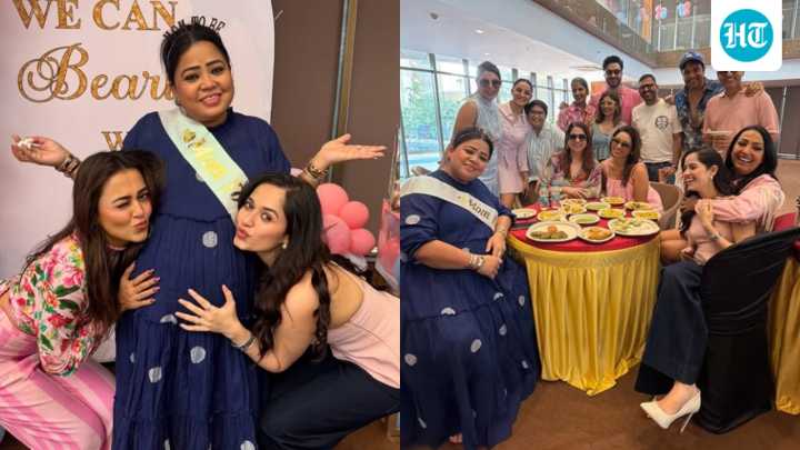 Bharti Singh gets a surprise baby shower from Laughter Chefs team. See pics