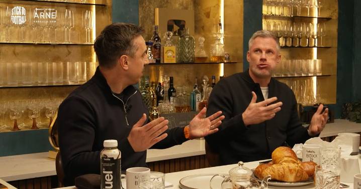 Jamie Carragher 'in trouble' after Gary Neville Man United claim and 'Sky phone call'