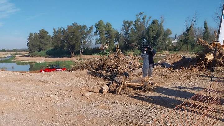 El cauce del Magro duplica su anchura en l’Alcúdia que tenía antes de la dana