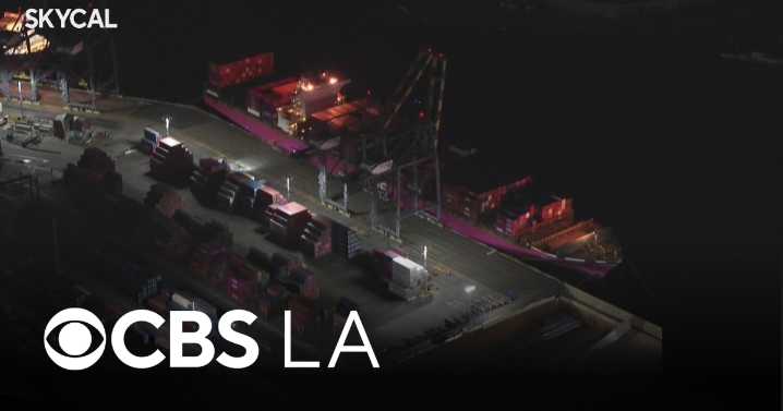 Burned cargo ship returns to Port of Los Angeles