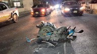 Motociclista sufre fuerte accidente en la colonia Menchaca
