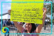 Maestra pide servicio de urgencia en ISSSTE, durante evento de Claudia Sheinbaum