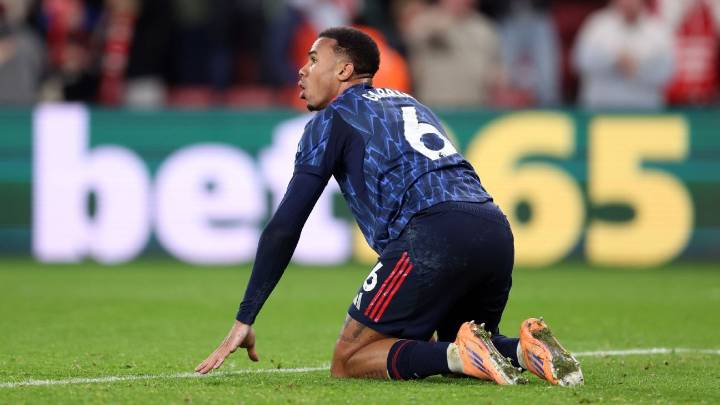 Arsenal's Gabriel is an injury doubt for Tottenham clash