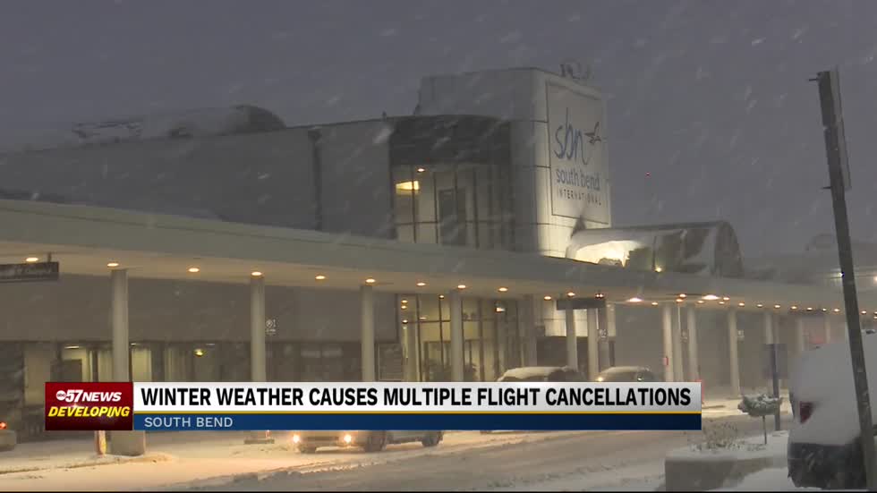 South Bend cancels and delays flights due to winter storm
