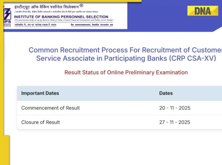 IBPS Clerk Prelims Result 2025 Declared at ibps.in; get a direct LINK to downloa