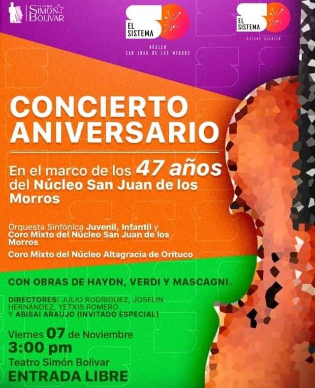 Sistema de Orquestas conmemora su aniversario con magno evento