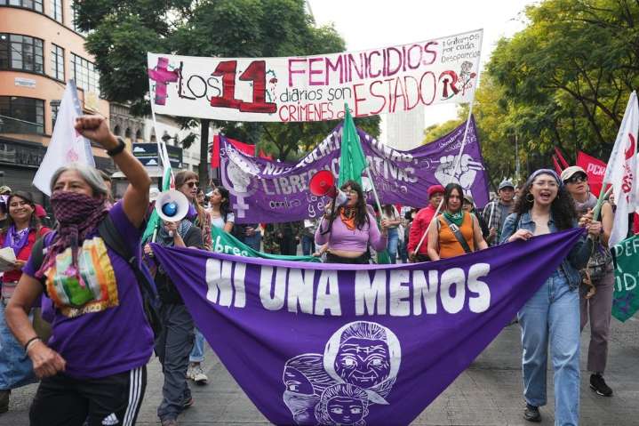 Women march in Mexico City to protest gender violence