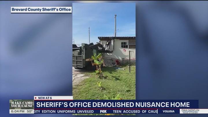Brevard County sheriff demolishes home tied to violent standoff