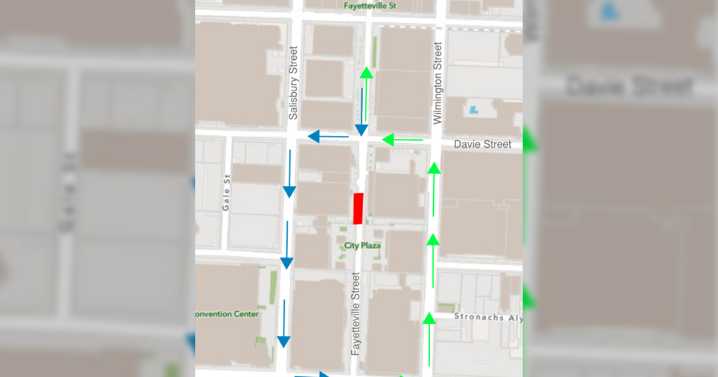 Drivers should avoid Fayetteville Street near City Plaza this weekend :: WRAL.com