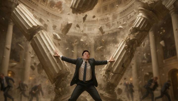 The Lord Strengthens Elon One Last Time To Push Pillars Of Congress Over And Bring Government Crashing Down