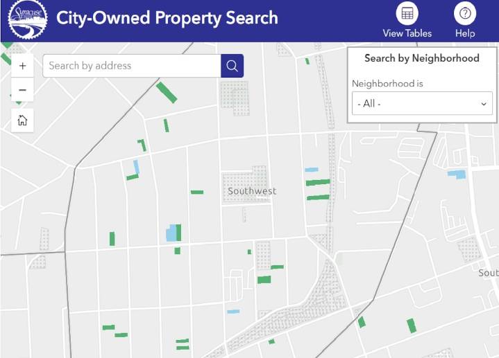Syracuse launches online search tool of its vacant lots for sale