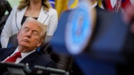 Images of Trump appearing to close his eyes during Oval Office event spread across social media