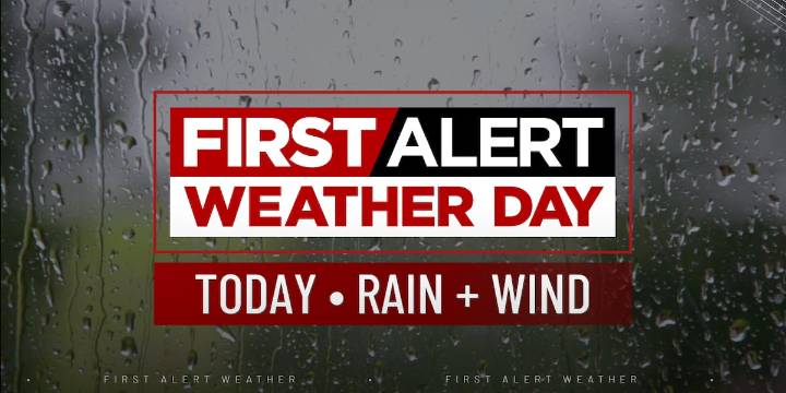 First Alert Weather Day: Gusty winds, rain, and thunder today