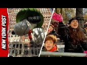 Thousands brave the cold and strong winds to celebrate Macy's Thanksgiving Day Parade
