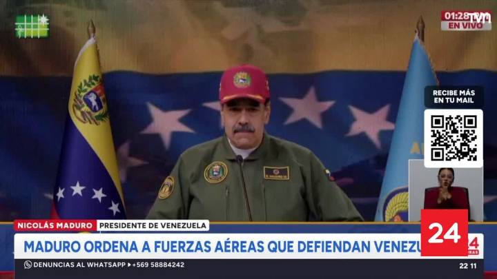 Maduro ordena a las Fuerzas Aéreas prepararse: "Listos y dispuestos a defender nuestros derechos"
