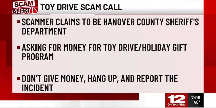 Hanover sheriff’s office warns of toy drive scam