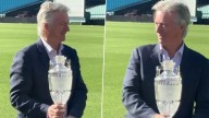 Cricket Steve Waugh Collects Waterford Crystal Ashes Trophy at SCG as Iconic Silverware Arrives by Helicopter Ahead of Ashes 2025