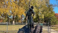 Sculpture of fallen soldier added to war memorial in Salina park