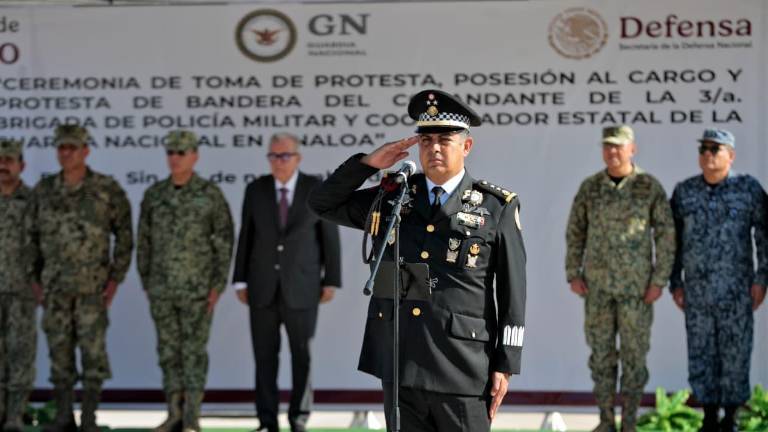 Julices González Calzada toma protesta como jefe de la Guardia Nacional en Sinaloa
