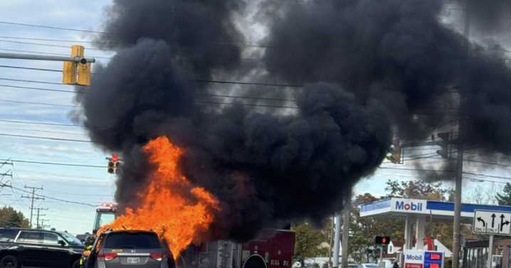 Parma Police, Fire crews save students from burning school vehicle