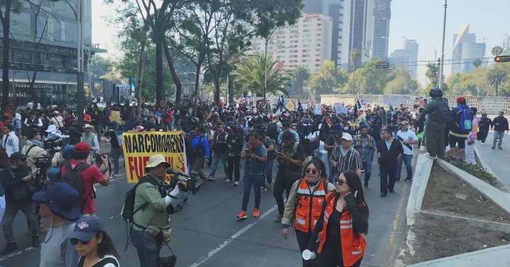 Marcha de la Generación Z: Suman unos 150 participantes; así se vive la movilización