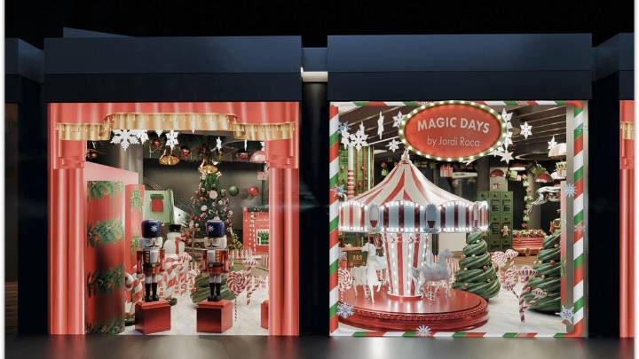 La Navidad llega a los Jardinets de Gràcia con un árbol gigante de 12 metros