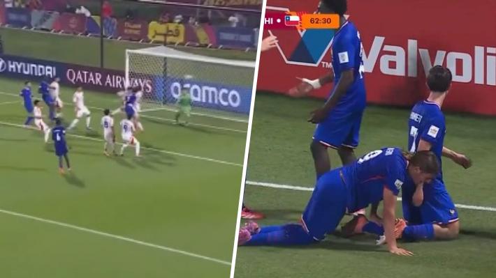 El primero fue golazo: Mira los tantos con que Francia venció a Chile en el Mundial Sub 17 Batola se lució con un tiro libre.