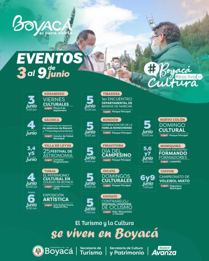 Inicia junio con grandes eventos para turistas y boyacenses