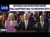 LIVE: Hakeem Jeffries talks government shutdown