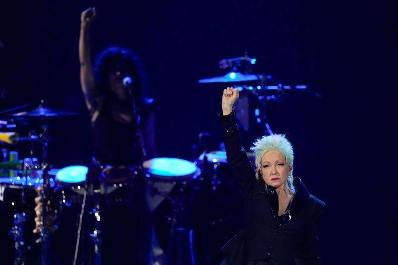 Cyndi Lauper calls for courage and Salt-N-Pepa romp through 'Push It' as they join Rock Hall of Fame