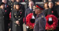 King Charles III leads Britain's Remembrance Sunday ceremony for war dead