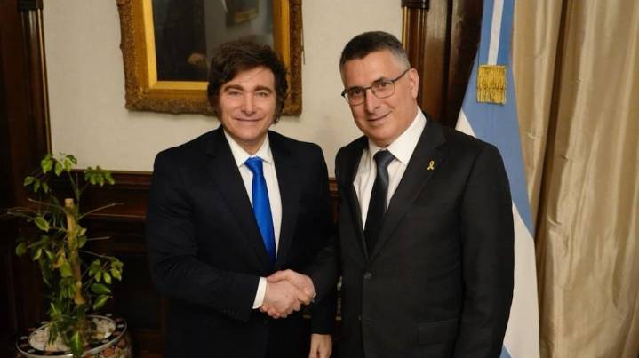 Milei recibió al canciller israelí y confirmó que viajará el año que viene a Jerusalén para inaugurar la nueva embajada argentina