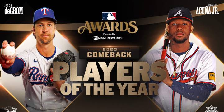 Jacob deGrom, Ronald Acuña Jr. win 2025 Comeback Player of the Year Awards