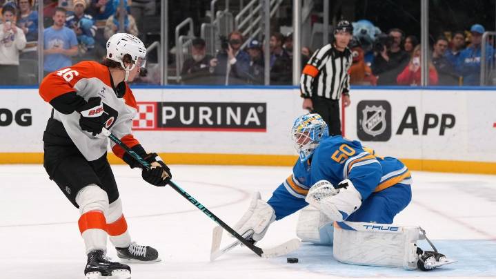 Zegras has 2 goals and assist, gets winner in shootout as Flyers beat Blues 6