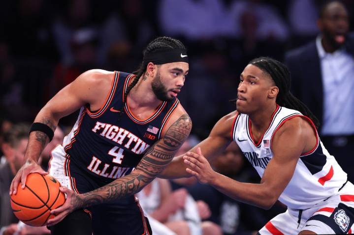 No. 13 Illinois trails wire to wire vs. No. 5 UConn in New York