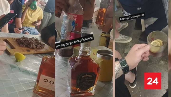 Se incautaron celulares, dinero y alcohol: los detalles sobre el "carrete" viral protagonizado por internos de Santiago 1