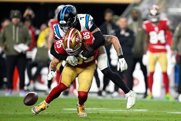 Panthers safety Tre’von Moehrig suspended 1 game for punching 49ers' Jauan Jennings