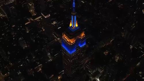 Empire State Building lit to honor 50th anniversary of 'Good Morning America'