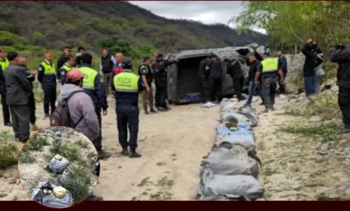 Otra caída en la “ola narco”: una camioneta con 120 kilos de marihuana volcó en El Tala