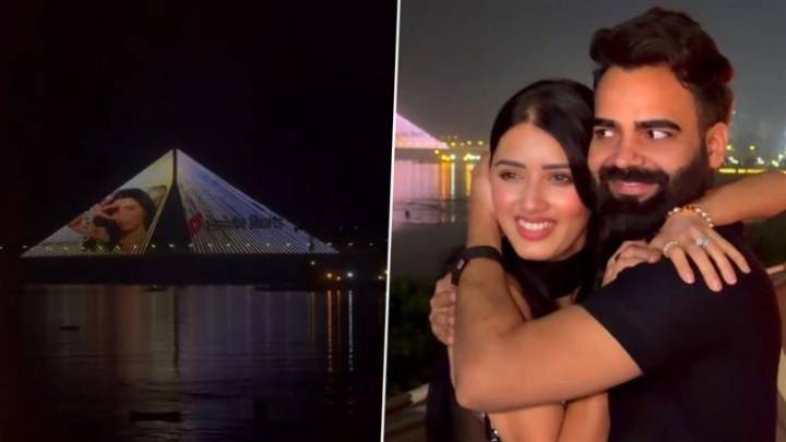ENTERTAINMENT ‘From 0 to Here’: Social Media Influencer Neetu Bisht Gets Teary-Eyed After Her Name Lights Up Bandra-Worli Sea Link, YouTuber Expresses Heartfelt Gratitude for the Big Honour (Watch Vid