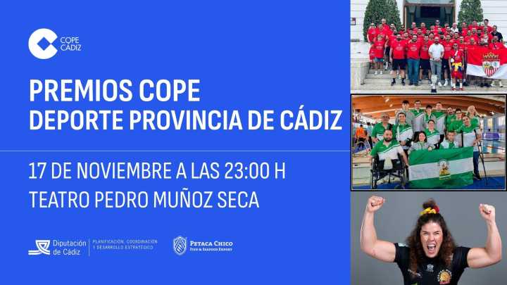 COPE reconoce a varias entidades y deportistas de la provincia de Cádiz