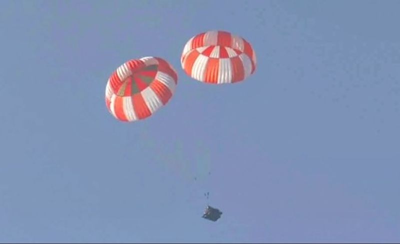 ISRO successfully tests main parachutes for Gaganyaan’s crew module